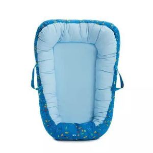 Baby Nest cu doua fete si manere Twindeco Albastru cu masinute imagine
