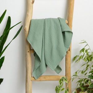 Paturica din muselina 120x100 cm Twindeco Verde menta imagine