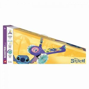Trotineta cu 3 roti luminoase, baza antiderapanta si ghidon reglabil Stitch imagine