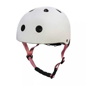 Casca de protectie pentru copii Ikonka FIX S White, S 48-54 cm, reglabila, cu lumina LED, sistem de prindere, 11 orificii de ventilatie imagine