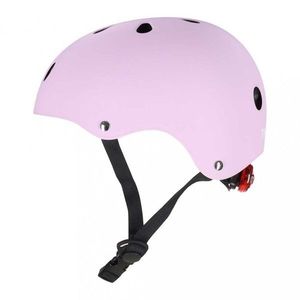 Casca de bicicleta pentru copii Ikonka Trike Fix, marime M (55-58 cm), lumina LED integrata si 11 orificii de ventilaie, Violet imagine