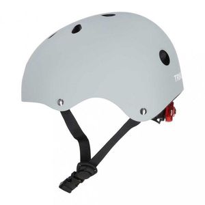 Casca de bicicleta pentru copii Ikonka Trike Fix, marime M (55-58 cm), lumina LED integrata si 11 orificii de ventilaie, Grey imagine