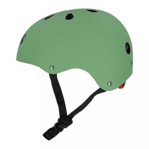 Casca de protectie pentru copii Ikonka FIX S Green, S (48-54 cm), reglabila, cu lumina LED, sistem de prindere, 11 orificii de ventilatie imagine