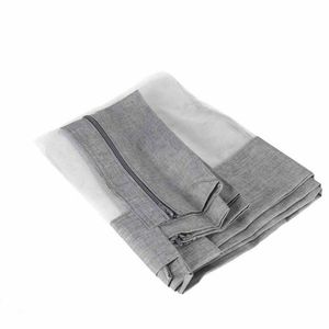 Bariera de protectie pentru pat Ikonka Grey 200 cm, cadru metalic, cu buzunar exterior imagine