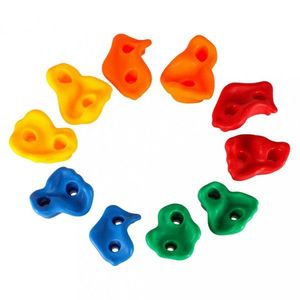 Set 10 pietre de catarat si escaladat, Ikonka multicolor, cu manere si suruburi incluse imagine