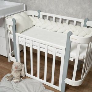 Protectie laterala ivory impletita Twins tip cosita, cu 3 fire 200 cm imagine