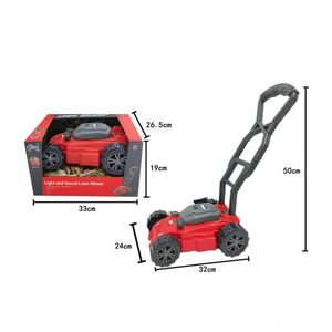 Masina de tuns iarba pentru copii electrica rosie imagine