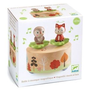 Cutie muzicala magnetica cu bufnita si vulpe, Djeco imagine