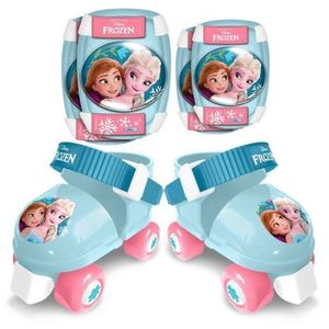 Set de role reglabile 23-27, Frozen II, Anna, Elsa, cu genunchiere, RN244035, albastru imagine