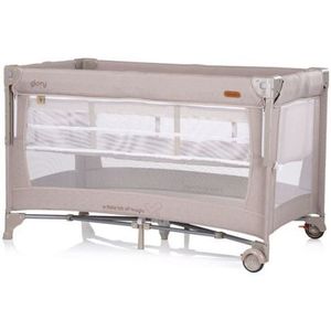 Patut pliabil Chipolino Glory cu laterala culisanta tiramisu imagine