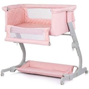 Patut co-sleeper Chipolino Eleganza cu laterala culisanta pink marshmallow imagine