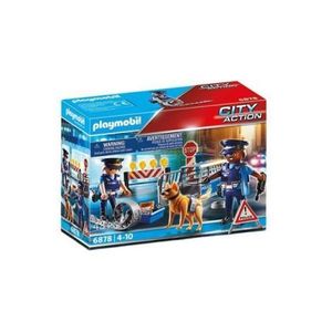 Playmobil - Jucarie de rol Blocajul rutier al politiei imagine
