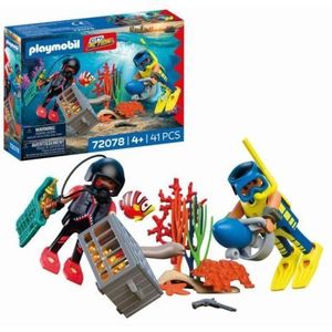 Playmobil - Jucarie de rol Scafandri politist si hot cu comoara imagine