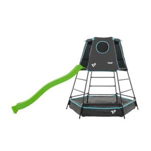 Set TP Explorer negru cu cadru de catarare metalic si tobogan imagine