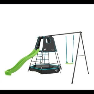 Set TP Explorer cu cadru de catarare metalic, tobogan si leagan imagine