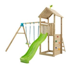 Complex de joaca din lemn, TP Toys, Skywood, cu tobogan si leagan dublu imagine