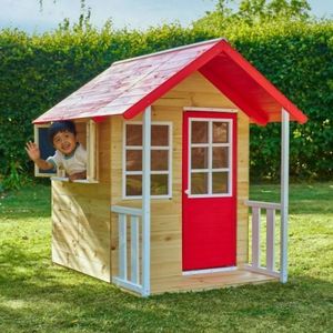 Casuta de gradina TP TOYS, Poppy Cottage, lemn, rosu/maro/alb imagine