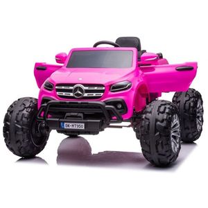 Masinuta electrica Mercedes X-Class Monster Truck, 180W, 4x4, roti moi, scaun tapitat, telecomanda, light pink imagine