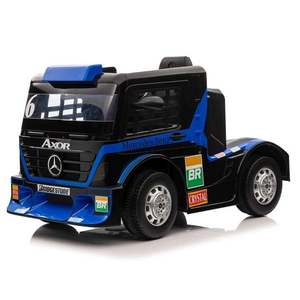 Camion electric pentru copii, Mercedes-Benz Axor 90W 12V PREMIUM, culoare Navy blue imagine