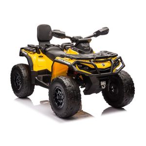 ATV electric pentru 2 copii Can Am Outlender 800W 24V Bombardier, culoare galbena imagine
