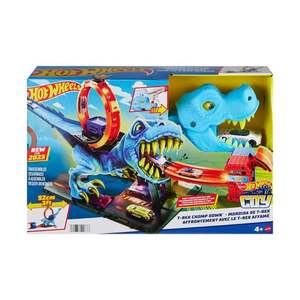Set de joaca, Hot Wheels, Pista T-Rex si masina, 1: 64, HKX42 imagine