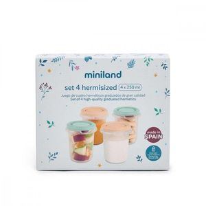 Set 4 recipiente ermetice pentru stocare hrana Dreamland 250 ml imagine