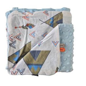 Paturica Minky pentru copii 75x75 cm K-637 Teepee Tent imagine