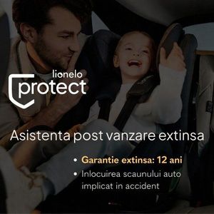 Scaun auto Lionelo Moxie Next I-Size bej 40-105 cm, cu tetiera reglabila pe 8 trepte, inclinare spatar in 5 pozitii si husa detasabila, Conform cu R129 imagine