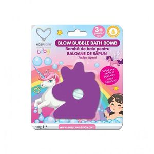 Bomba de baie cu baloane de sapun Easycare baby cu parfum de capsuni 100 g Unicorn imagine