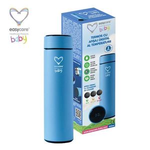 Termos cu indicator digital de temperatura EasyCare Baby albastru 500 ml imagine