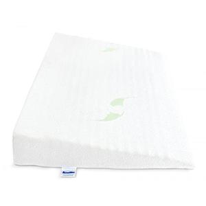 Perna antisufocare pentru patut copii Sensillo Luxe Aloe Vera 38x60 cm, spuma perforata T25 de inalta densitate, husa detasabila imagine