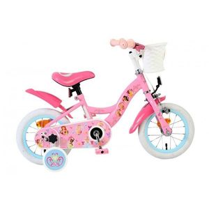 Bicicleta pentru copii EL Disney Princess 12 inch, frana de mana roata fata, scaun si ghidon reglabil, cosulet pe ghidon, roti gonflabile imagine