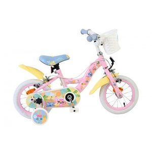 Bicicleta pentru copii EL Disney Stitch Girls 12 inch, frana de mana, scaun si ghidon reglabil, cosulet pe ghidon, spite metalice, roti gonflabile, stopuri reflectorizante imagine