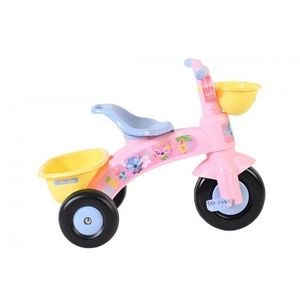 Tricicleta pentru copii, Disney Stitch Roz, recomandata pentru 1-3 ani, cos transport pe ghidon, greutate maxima admisa 25 kg imagine