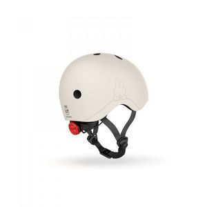 Casca de protectie pentru copii, sistem de reglare magnetic cu led, XXS-S, 45-51 cm, 1 an+, Miffy Ash, Scoot Ride imagine