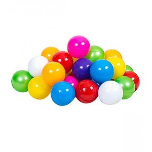 Set bile colorate din plastic 60 piese 8 cm imagine