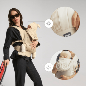 Marsupiu Kinderkraft Carrybee Black cu 2 pozitii de purtare si greutate admisa 20 kg imagine