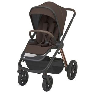 Carucior 2 in 1 pentru copii Espiro Miloo 2.0 Excellent Chocolate cu sezut reversibil, suport reglabil pentru picioare, bara detasabila, greutate admisa 22 kg imagine