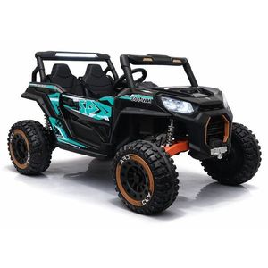 Masinuta electrica pentru copii Buggy NEL-913 Black, tractiune integrala 4x4, echipat cu Bluetooth, USB si MP3, lumini LED fataspate imagine