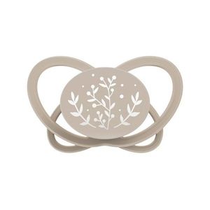 Set 2 suzete Nip My Butterfly cu tetina ortodontica din silicon, forma simetrica, din materiale naturale regenerabile, fara BPA, cutie de transport si sterilizare, maro, 5-18 luni imagine
