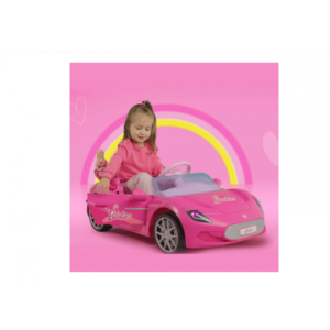 Masinuta electrica pentru copii Peg Perego Barbie, cu telecomanda, lumini Led, radio cu muzica, viteza 3 kmh, 2 motoare de 30W imagine