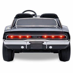 Masinuta electrica pentru copii Dodge Charger RT Black, motor 2x200W, baterie de 24V7Ah, telecomanda 2.4G, faruri LED fataspate, sistem audio integrat cu bluetooth, USB, card Micro SD, intrare MP3, 135 x 68 x 50 cm imagine