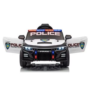 Masinuta electrica pentru copii Nichiduta Police Agency 24V, telecomanda 2.4G, scaun din piele, 2 motoare, faruri led si lumini girofar politie, muzica, suspensii imagine