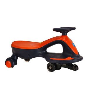 Vehicul electric tip PlasmaCar pentru copii Nichiduta, design sportiv fara pedale, volan ergonomic, cu baterie reincarcabila de 6V4.5AH, dimensiune 73 x 34.5 x 39 cm, blue orange imagine