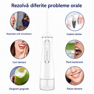 Dus bucal portabil Perfect Medical PM-51W, cu 4 moduri de curatare, rezervor 320 ml si presiune 30-120 PSI imagine
