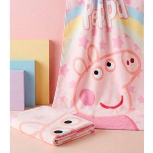Prosop pentru plaja 140x70 cm Peppa Pig imagine