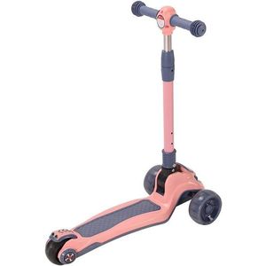 Trotineta pentru copii Nichiduta pink, pliabila, cu ghidon reglabil, manerele ergonomice, muzica, roti silentioase din PU cu lumini LED, dimensiune 29 x 59 x 81 cm imagine
