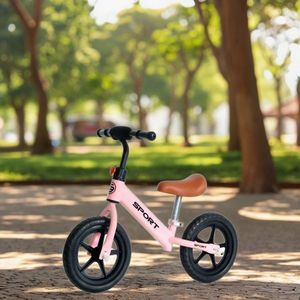 Bicicleta de echilibru pentru copii Nichiduta pink, cadru rezistent din otel, sezut reglabil pe verticala, roti de 12 inch din spuma EVA imagine