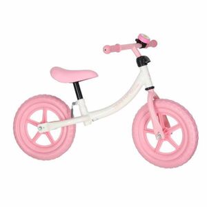 Bicicleta fara pedale pentru copii Trike Fix Balance pink, cadru otel, cu sonerie, saua ergonomica, sezutul si ghidonul reglabile, roti din spuma EVA, sarcina maxima 30 kg imagine