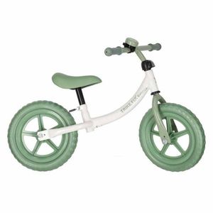 Bicicleta fara pedale pentru copii Trike Fix Balance green, cadru otel, cu sonerie, saua ergonomica, sezutul si ghidonul reglabile, roti din spuma EVA, sarcina maxima 30 kg imagine